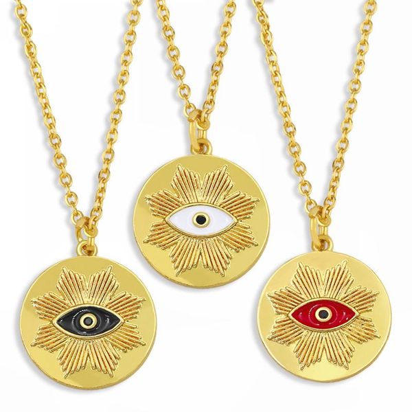 polished enamel evil eye necklace for women round disc turkish pendant gold plated jewelry female gift nket44 necklaces, Silver
polished enamel evil eye necklace for women round disc turkish pendant gold plated jewelry female gift nket44 necklaces, Silver