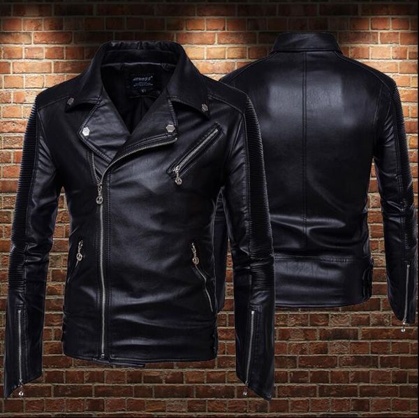 men's fur & faux personalized motorcycle mens leather jacket rock rivet irregular coat long sleeve lapel jackets jaqueta de couro stree, Black
men's fur & faux personalized motorcycle mens leather jacket rock rivet irregular coat long sleeve lapel jackets jaqueta de couro stree, Black
