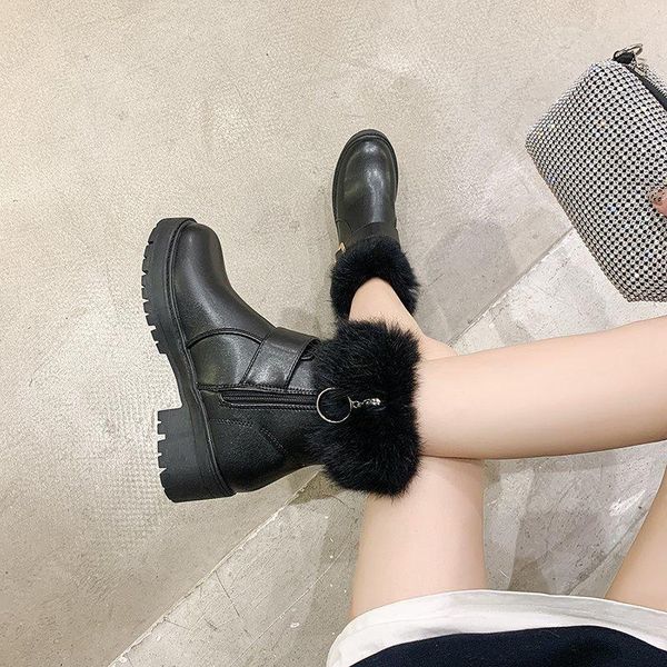 boots winter woman shoes 2021 british style thick heel lace-up fashion ankle boot lady plus velvet warm non-slip, Black
boots winter woman shoes 2021 british style thick heel lace-up fashion ankle boot lady plus velvet warm non-slip, Black