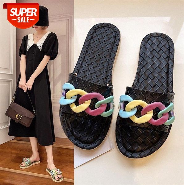 Year's slippers women wear iron chain Korean style soft beach sandals and #y85Y, Black
Year's slippers women wear iron chain Korean style soft beach sandals and #y85Y, Black