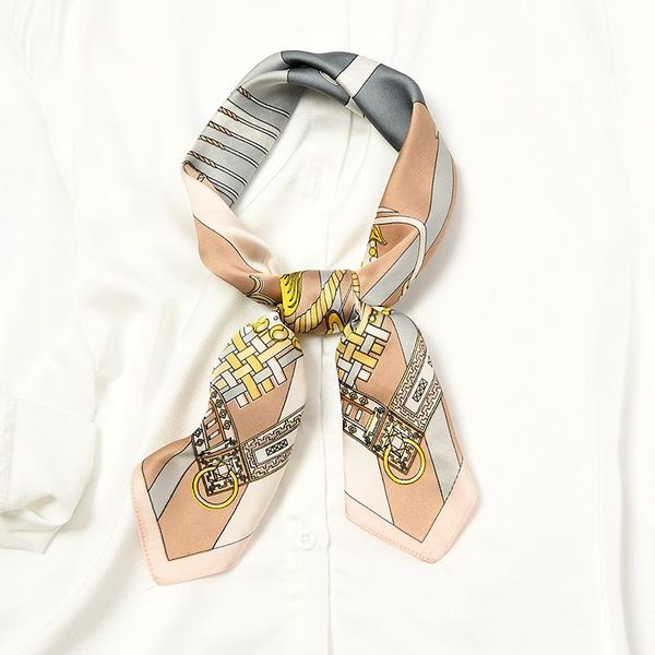 scarves vintage pattern silk square neck scarf fashion decorated print foulard headwear small bandana, Blue;gray
scarves vintage pattern silk square neck scarf fashion decorated print foulard headwear small bandana, Blue;gray