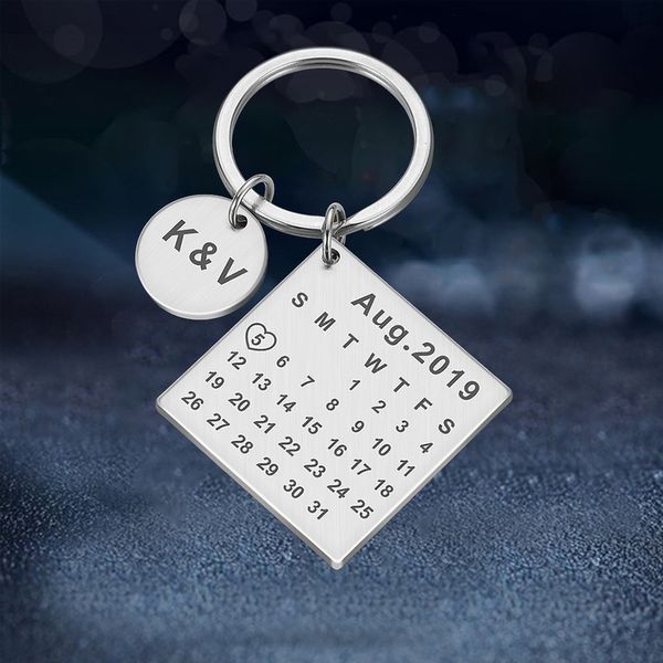personalized custom calendar keychain stainless steel highlighted with heart engrave date wedding anniversary keyring gift, Silver
personalized custom calendar keychain stainless steel highlighted with heart engrave date wedding anniversary keyring gift, Silver