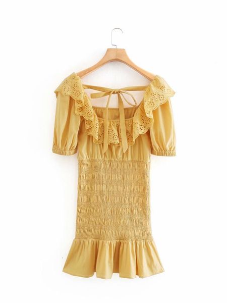 yellow summer a line women's dresses clothing ladies fan flounce lace fishtail dress elastic slim short sleeve girl skirt, Black;gray
yellow summer a line women's dresses clothing ladies fan flounce lace fishtail dress elastic slim short sleeve girl skirt, Black;gray