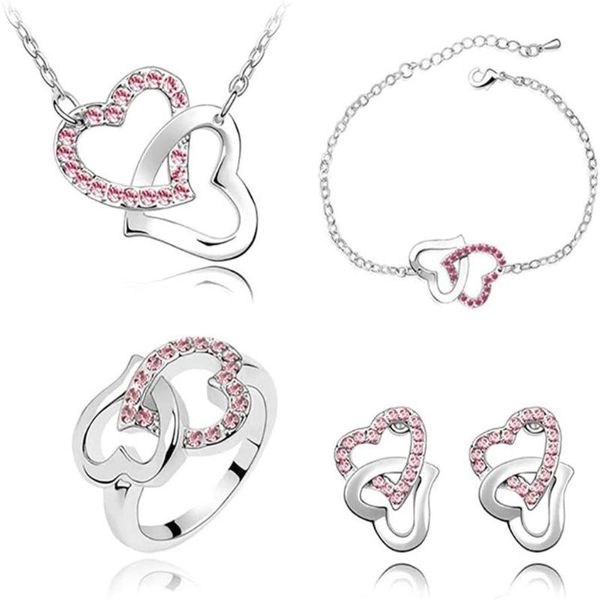 bangle 2021 fashion crystal heart chain bracelet necklace earring jewelry set women's gift mujer sets for ladies, Black
bangle 2021 fashion crystal heart chain bracelet necklace earring jewelry set women's gift mujer sets for ladies, Black