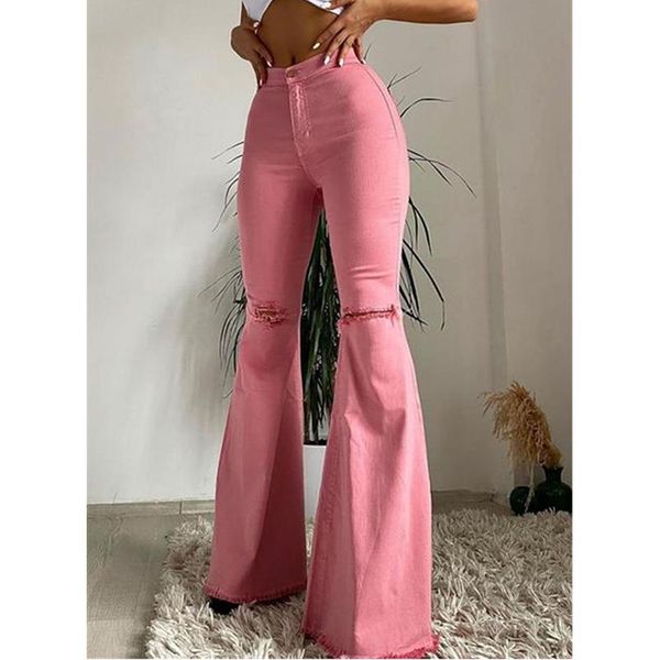 women's pants & capris autumn summer fashion jeans long trousers women solid color high waist holes ripped flared bell bottoms female s, Black;white
women's pants & capris autumn summer fashion jeans long trousers women solid color high waist holes ripped flared bell bottoms female s, Black;white