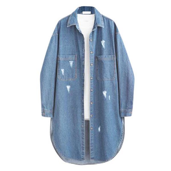women's trench coats 2021 autumn and winter long-sleeved hole loose large size denim shirt female european american lapel cardigan coat, Tan;black
women's trench coats 2021 autumn and winter long-sleeved hole loose large size denim shirt female european american lapel cardigan coat, Tan;black
