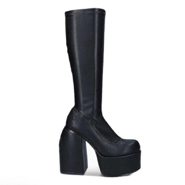 boots punk style platform elastic microfiber shoes 2021 woman ankle high heels black thick long knee
boots punk style platform elastic microfiber shoes 2021 woman ankle high heels black thick long knee
