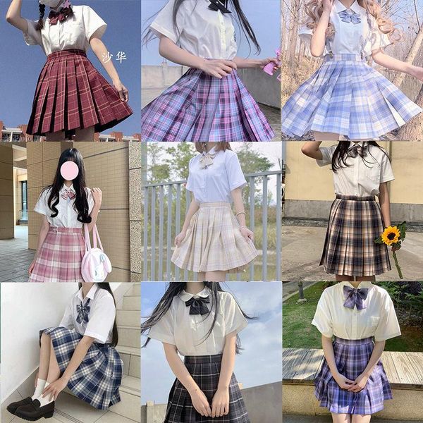 clothing sets school girl uniform pleated skirts japanese high waist a-line plaid skirt jk uniforms for woman full set sc, White
clothing sets school girl uniform pleated skirts japanese high waist a-line plaid skirt jk uniforms for woman full set sc, White
