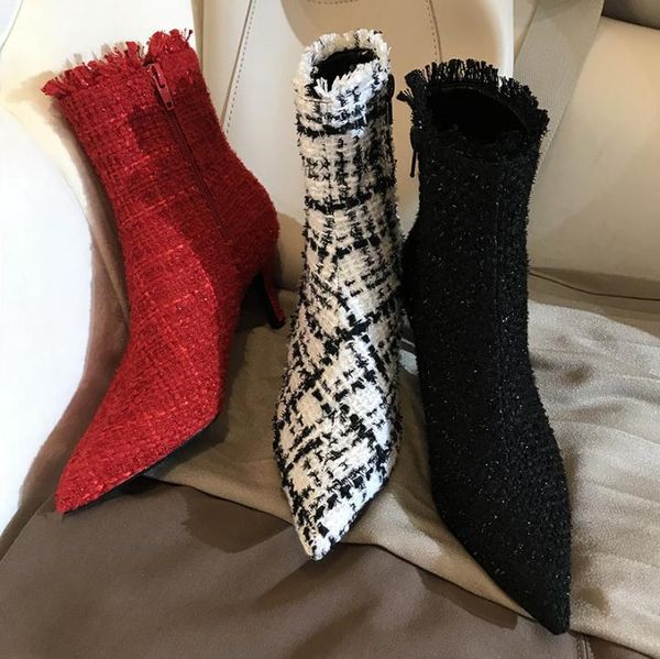 boots high heels knitting women designer ankle lattice botas mujer casual shoes woman fashion bota feminina cozy footwear, Black
boots high heels knitting women designer ankle lattice botas mujer casual shoes woman fashion bota feminina cozy footwear, Black