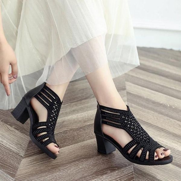 women sandals fashion crystal hollow out peep toe wedges high heeled shoes zapatos mujer tacon chaussures femme ete, Black
women sandals fashion crystal hollow out peep toe wedges high heeled shoes zapatos mujer tacon chaussures femme ete, Black