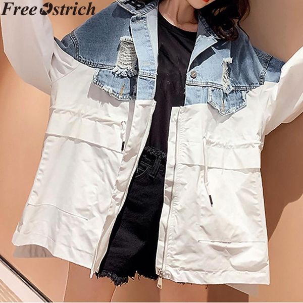 women's jackets women stitched denim jacket long sleeve oversize pocket loose casual broken lapel button plus size fashion womens, Black;brown
women's jackets women stitched denim jacket long sleeve oversize pocket loose casual broken lapel button plus size fashion womens, Black;brown