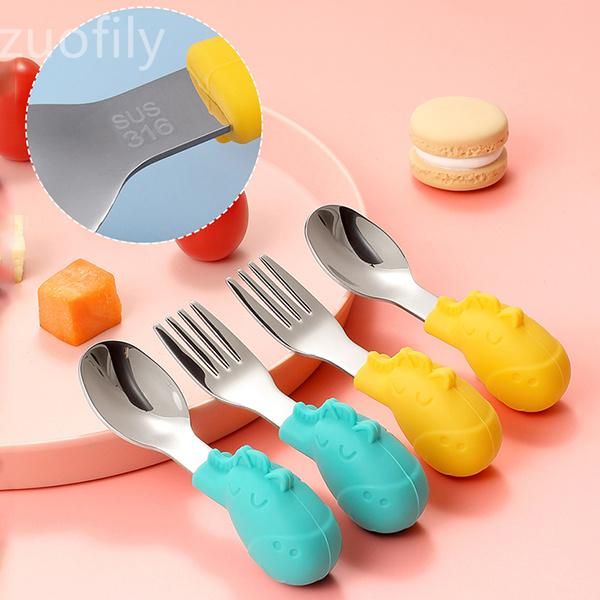 soft spoon fork for baby feeding silicone tableware utensil cute stainless steel toddler dinnerware gadgets set cups, dishes & utensils
soft spoon fork for baby feeding silicone tableware utensil cute stainless steel toddler dinnerware gadgets set cups, dishes & utensils