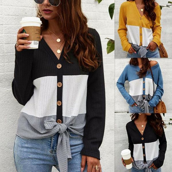 women's sweaters spring autumn women loose casual shirts v neck waffle knit color block pullover cotton simple basic button tie front j, White;black
women's sweaters spring autumn women loose casual shirts v neck waffle knit color block pullover cotton simple basic button tie front j, White;black