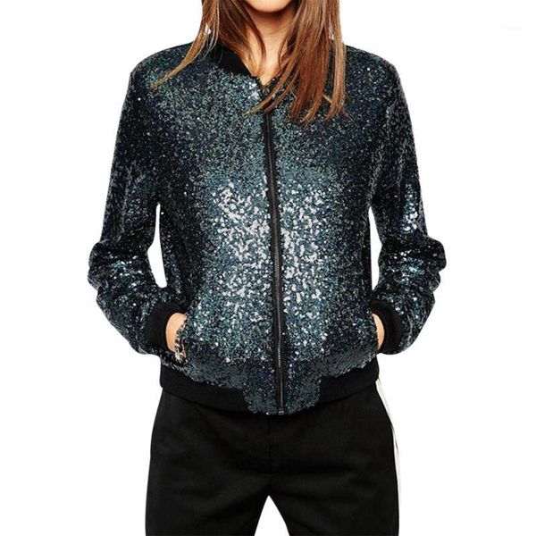women's jackets spring jacket sequins casual fashion zipper woman clothes urbano streetwear coat polyester loose, Black;brown
women's jackets spring jacket sequins casual fashion zipper woman clothes urbano streetwear coat polyester loose, Black;brown