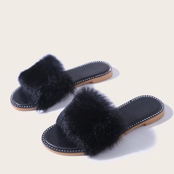 fashion black fur slippers women real slides home furry flat sandals female cute fluffy house shoes woman 2021
fashion black fur slippers women real slides home furry flat sandals female cute fluffy house shoes woman 2021