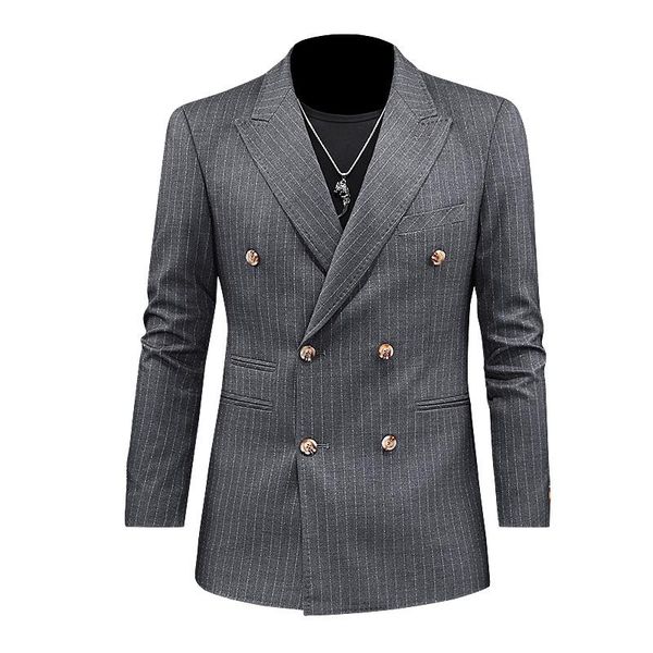 men's suits & blazers gray colors size s-5xl suit formal slim fit button stripe blazer business men office, White;black
men's suits & blazers gray colors size s-5xl suit formal slim fit button stripe blazer business men office, White;black
