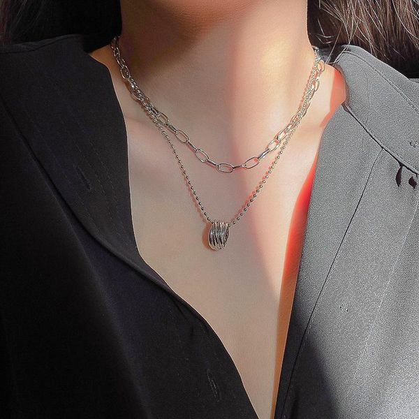 chains multi-layer retro necklace, simple temperament, short clavicle chain, net celebrity, the same fashion neckwear, Silver
chains multi-layer retro necklace, simple temperament, short clavicle chain, net celebrity, the same fashion neckwear, Silver