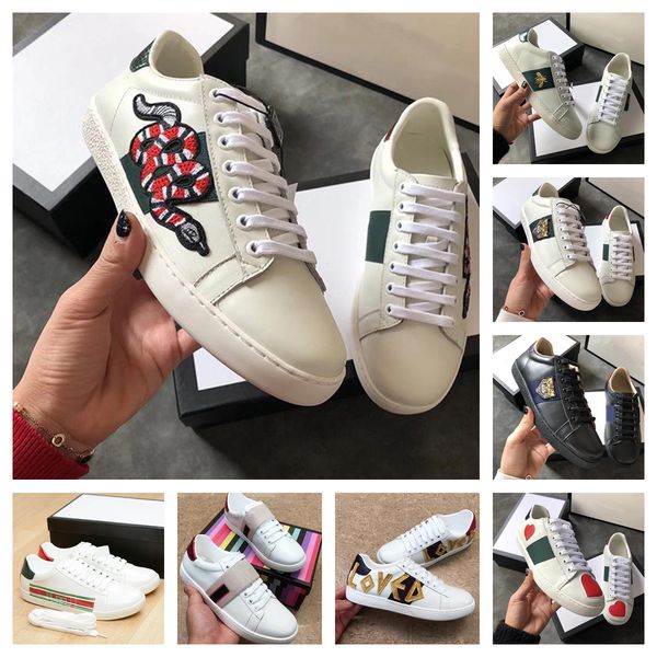 ace bee stripes sneaker casual designer shoes lace-up flat white tiger snake embroidered lady sneake leather woemn men with dhl, Black
ace bee stripes sneaker casual designer shoes lace-up flat white tiger snake embroidered lady sneake leather woemn men with dhl, Black