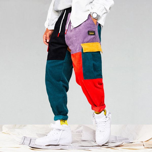 2021 aelfric eden men corduroy patchwork pockets cargo pants 2021 harem joggers harajuku sweatpants hip hop streetwear trousers, Black
2021 aelfric eden men corduroy patchwork pockets cargo pants 2021 harem joggers harajuku sweatpants hip hop streetwear trousers, Black