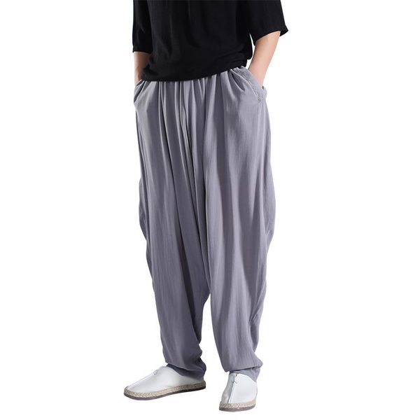 men's pants china style solid full cotton casual trousers bloomers linen harem for men clothing joggers sports baggy, Black
men's pants china style solid full cotton casual trousers bloomers linen harem for men clothing joggers sports baggy, Black