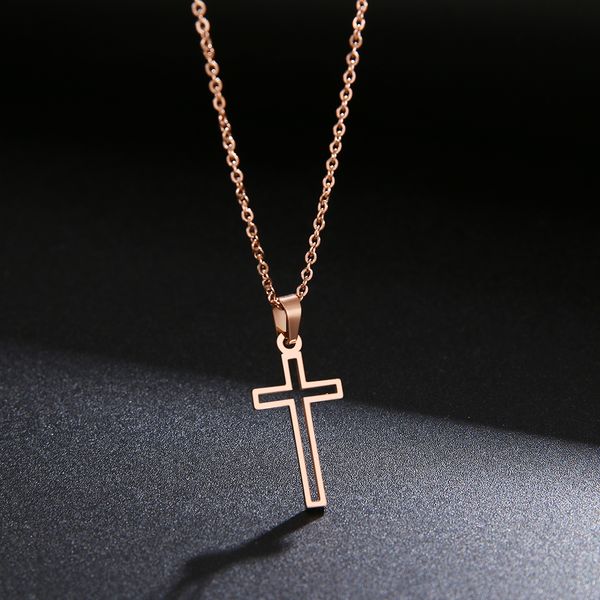 dotifi stainless steel necklace for women lover's gold and rose gold color chain cross necklace small cross religious jewelry, Silver
dotifi stainless steel necklace for women lover's gold and rose gold color chain cross necklace small cross religious jewelry, Silver