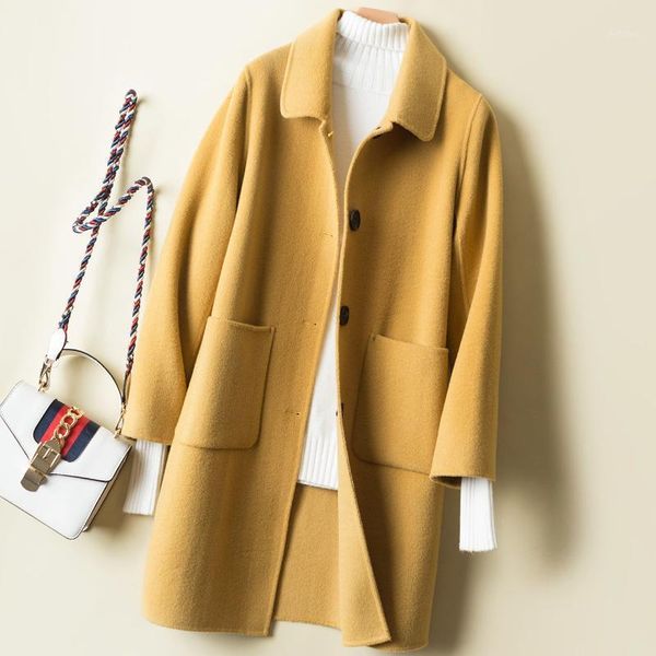 women's wool & blends women 100% long trench coat winter 2021 elegant tweed jacket loose warm overcoat female oversize outerwear ladies, Black
women's wool & blends women 100% long trench coat winter 2021 elegant tweed jacket loose warm overcoat female oversize outerwear ladies, Black