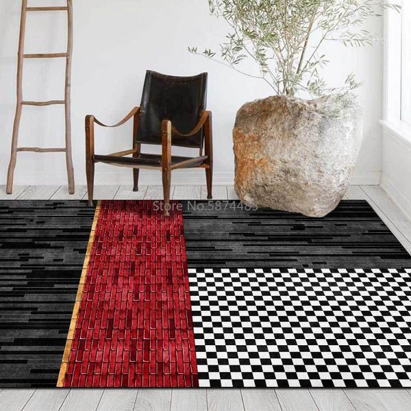 modern red and black contrast color fashion gold geometric lattice living room bedroom bedside carpet floor mat customization carpets
modern red and black contrast color fashion gold geometric lattice living room bedroom bedside carpet floor mat customization carpets