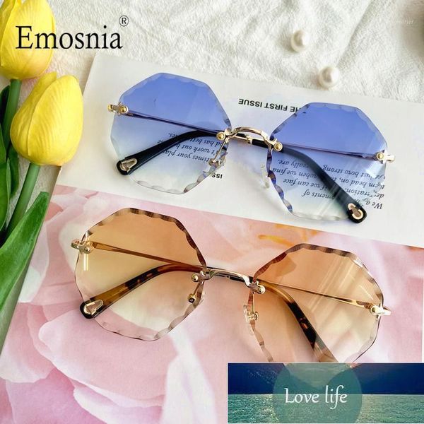 sunglasses vintage round rimless big women brand designer luxury modis sun glasses 2021 trending yellow eyeware gift uv4001, White;black
sunglasses vintage round rimless big women brand designer luxury modis sun glasses 2021 trending yellow eyeware gift uv4001, White;black