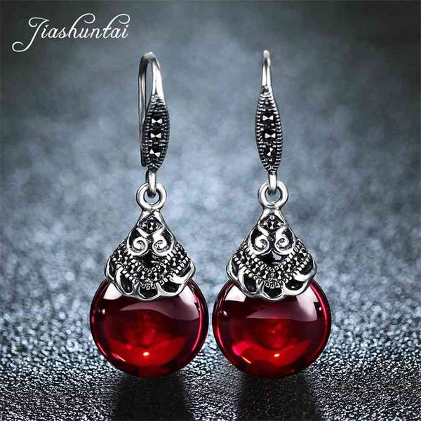 jiashuntai retro 100% 925 sterling silver round garnet drop earrings for women natural red gemstone ruby fine jewelry gifts 210625, Golden;silver
jiashuntai retro 100% 925 sterling silver round garnet drop earrings for women natural red gemstone ruby fine jewelry gifts 210625, Golden;silver