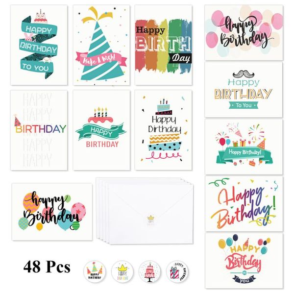 partykindom 48pcs birthday cards with envelopes stickers greeting
partykindom 48pcs birthday cards with envelopes stickers greeting