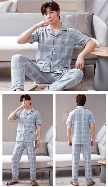 men's sleepwear fashion pajamas check pattern summer set 3xl casual striped 2021 home short sleeve, Black;brown
men's sleepwear fashion pajamas check pattern summer set 3xl casual striped 2021 home short sleeve, Black;brown