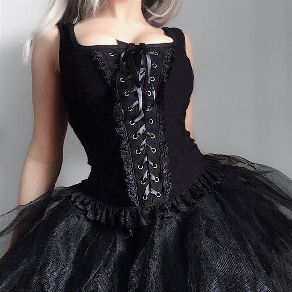 women's tanks & camis women corset  black tie waistcoat for wear black lace on tank crop top, White
women's tanks & camis women corset  black tie waistcoat for wear black lace on tank crop top, White