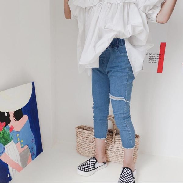 arrival girls denim long pants spring fashion jean 2-7 years ye765 jeans, Blue 
arrival girls denim long pants spring fashion jean 2-7 years ye765 jeans, Blue