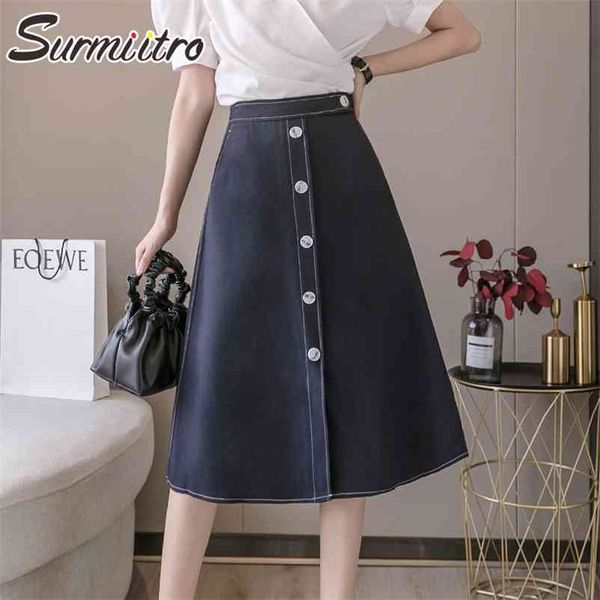 spring summer office skirt women korean style single-breasted high waist aesthetic midi female ol 210421, Black
spring summer office skirt women korean style single-breasted high waist aesthetic midi female ol 210421, Black