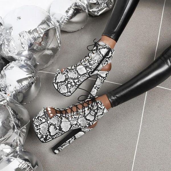nightclub serpentine platform high heels women fashion thick lace up 17cm sandals party wedding shoes, Black
nightclub serpentine platform high heels women fashion thick lace up 17cm sandals party wedding shoes, Black