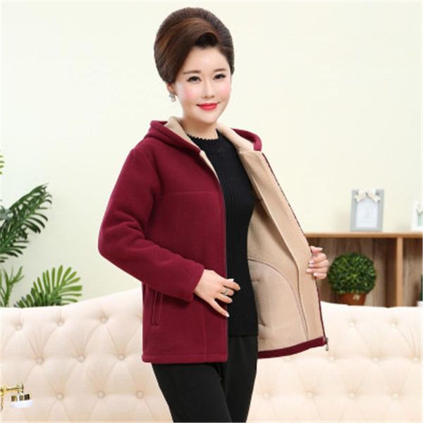 women's jackets middle-aged autumn fleece outerwear 2021 plus size 5xl slim hooded women jacket solid warm casual short winter coat z15, Black;brown
women's jackets middle-aged autumn fleece outerwear 2021 plus size 5xl slim hooded women jacket solid warm casual short winter coat z15, Black;brown