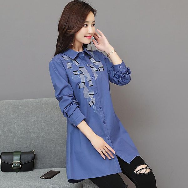 women's blouses & shirts plus size 2021 spring women loose full sleeve embroidery in long render blouse shirt sky blue red navy 9334, White
women's blouses & shirts plus size 2021 spring women loose full sleeve embroidery in long render blouse shirt sky blue red navy 9334, White