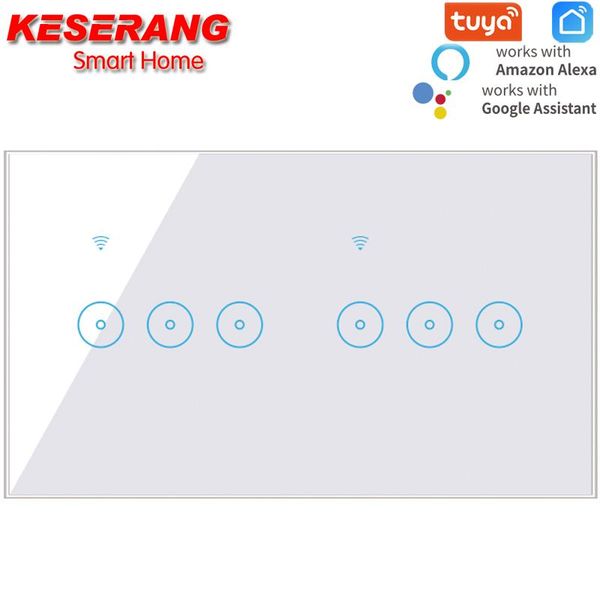 smart home control tuya wifi wall switch 6 gang,remote wireless led light switch,tempered glass touch screen switch,95-250v
smart home control tuya wifi wall switch 6 gang,remote wireless led light switch,tempered glass touch screen switch,95-250v