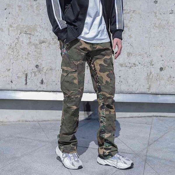 men's pants high street camouflage leopard print mens cargo color match pockets reteo oversize casual overalls loose straight trou, Black
men's pants high street camouflage leopard print mens cargo color match pockets reteo oversize casual overalls loose straight trou, Black