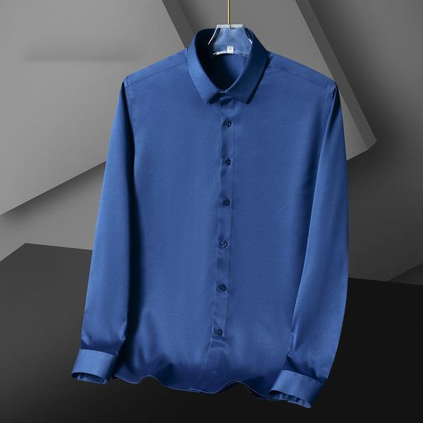 men's casual shirts blue dress shirt long sleeve solid business non-iron social stretch summer breathable formal men clothing, White;black
men's casual shirts blue dress shirt long sleeve solid business non-iron social stretch summer breathable formal men clothing, White;black