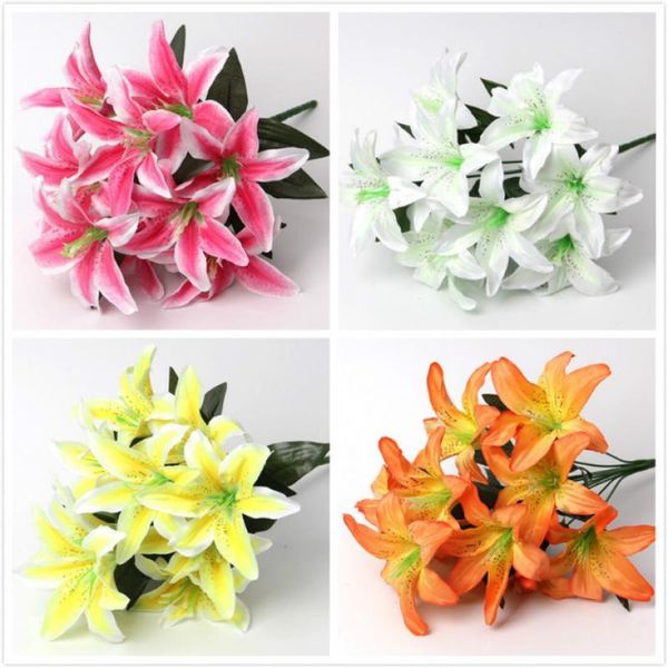 decorative flowers & wreaths 1pcs lily flower platic artificial for home table decoration white flores artificiais fake
decorative flowers & wreaths 1pcs lily flower platic artificial for home table decoration white flores artificiais fake