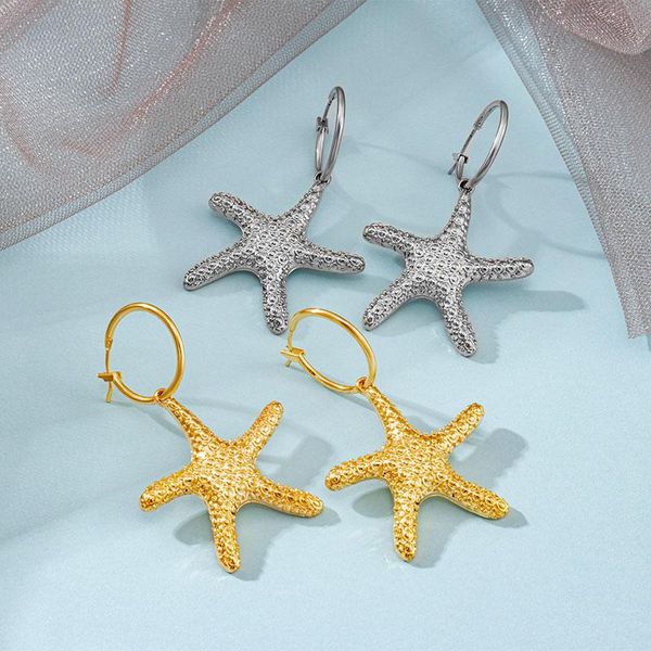 hoop & huggie woman earrings ocean style holiday starfish personality golden color for women metal 2021 trend jewelry, Golden;silver
hoop & huggie woman earrings ocean style holiday starfish personality golden color for women metal 2021 trend jewelry, Golden;silver
