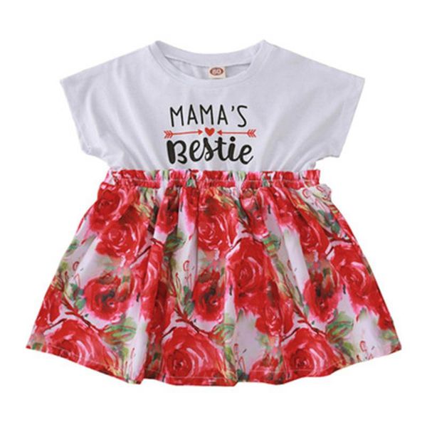 short sleeve summer baby girls dress toddler infant letter print floral rose patchwork casual style princess dresses clothes girl's, Red;yellow
short sleeve summer baby girls dress toddler infant letter print floral rose patchwork casual style princess dresses clothes girl's, Red;yellow