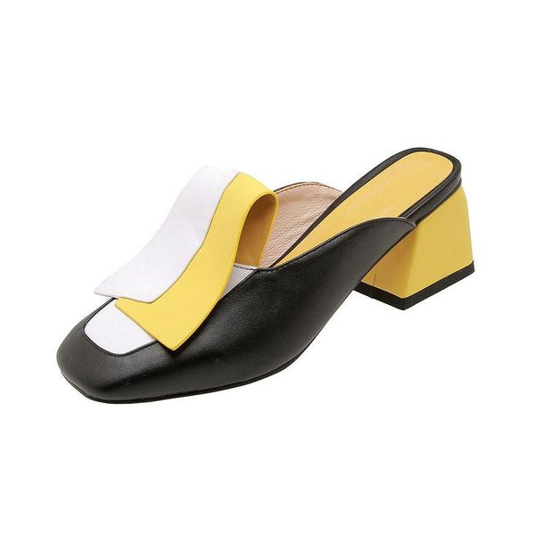 fashion mixed colors pu leather women pumps classic rome square toe hoof heels summer sandals mules casual shoes woman slippers, Black
fashion mixed colors pu leather women pumps classic rome square toe hoof heels summer sandals mules casual shoes woman slippers, Black