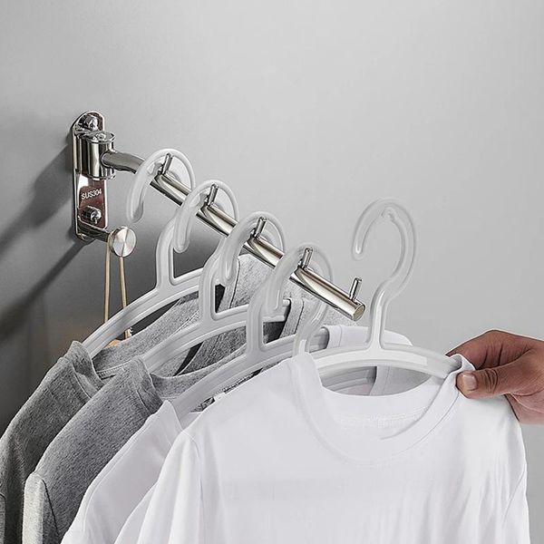 hooks & rails polished swivel clothes hangers stainless steel wall mount hanger magic cloth space saving for closet
hooks & rails polished swivel clothes hangers stainless steel wall mount hanger magic cloth space saving for closet