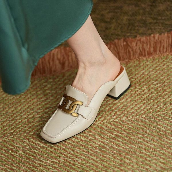 slippers zawsthia 2021 metal decoration square toe chunky high heels woman's summer shoes women slides mules, Black
slippers zawsthia 2021 metal decoration square toe chunky high heels woman's summer shoes women slides mules, Black
