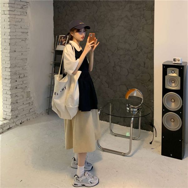 party dresses vest knitted women's spring loose lazy wind split lace mid long 428a, White;black
party dresses vest knitted women's spring loose lazy wind split lace mid long 428a, White;black