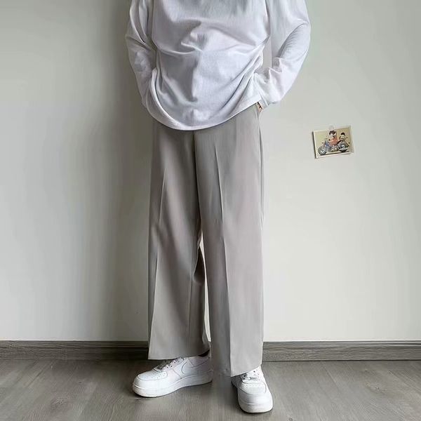 spring men casual pants solid fashion all-match straight fresh simple ankle-length trousers washed loose streetwear bottom chic, Black
spring men casual pants solid fashion all-match straight fresh simple ankle-length trousers washed loose streetwear bottom chic, Black