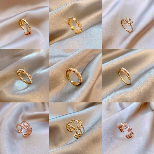 korean rings for women ins tide engagement wedding adjustable zircon stainless steel ring fashion jewelry 2021 wholesale cluster, Golden;silver
korean rings for women ins tide engagement wedding adjustable zircon stainless steel ring fashion jewelry 2021 wholesale cluster, Golden;silver