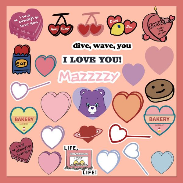 44 pcs i love you love heart illustration graffiti waterproof skateboard travel suitcase phone lapluggage stickers cute kids
44 pcs i love you love heart illustration graffiti waterproof skateboard travel suitcase phone lapluggage stickers cute kids